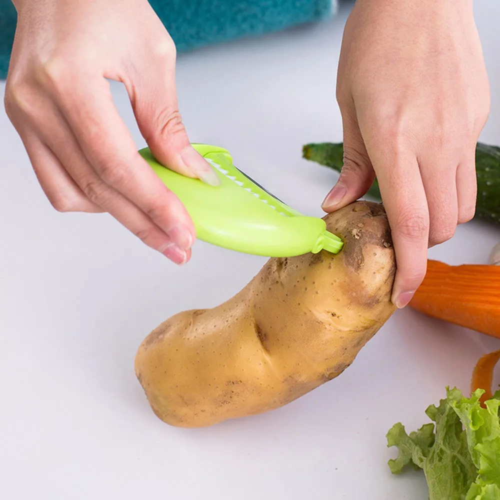 3 In 1 Vegetable Peeler Cutter Potato Peeler Vegetable Fruit turnip Slicer Cutter Bottle Opener With Cleaning Brush KC1349