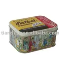 Custom Fancy Rectangular Coffee Metal Tea Box / Container