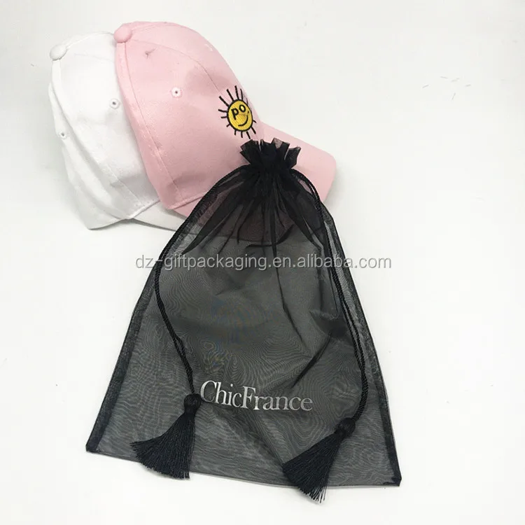 printed gift drawstring bag organza pouch with custom logo