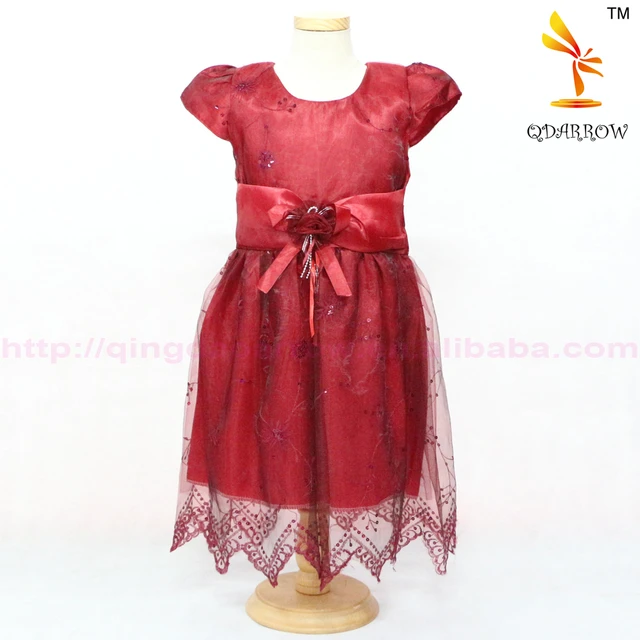 Baby girl dance dress wholesale performance wear red dress