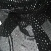 Elegant Black Silver Silk Jacquard Silk Metallic Lurex Fabric for Women