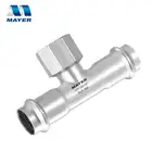 Stainless Plumbing Fitting Female Tee V Profile 304 or 316L