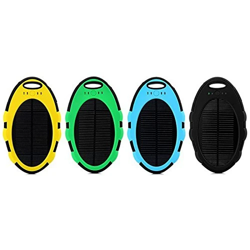 Waterproof mini portable charger slim solar power bank , mobile phone 5000mah battery charging powerbank - ANKUX.COM