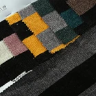 Cheap chinese imports100% polyester chenille fabrics black and yellow color yarn dyed stripe knitting fabric