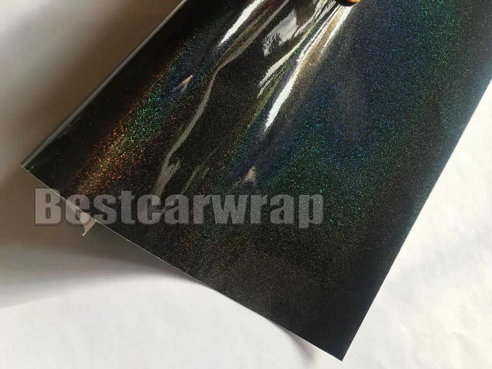 black psychedelic gloss flip vinyl car wrapping sticker film (4)