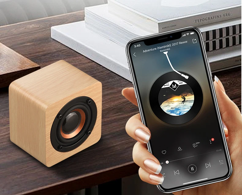 High quality 3W Mini Portable Wood Bluetooth Speaker - ANKUX.COM