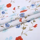 40% tencel 10% linen 50% rayon woven flower custom floral printed stretch lycra fabric for dress