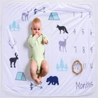 super soft birthday fleece monthly baby milestone blanket