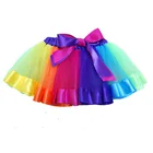 Wholesale rainbow tutu cheap tutu ruffle tutu rainbow pettiskirt girls dance ballet short skirt dress