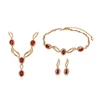 64175 xuping new design 18k fashion elegant gold dubai wedding jewelry set 3 piece set