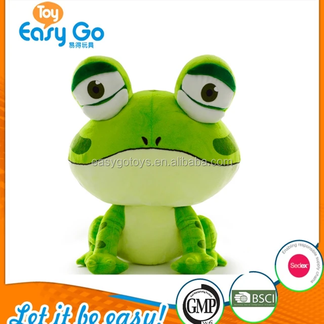 custom stuffed toys of the lovely frog doll with big eyes