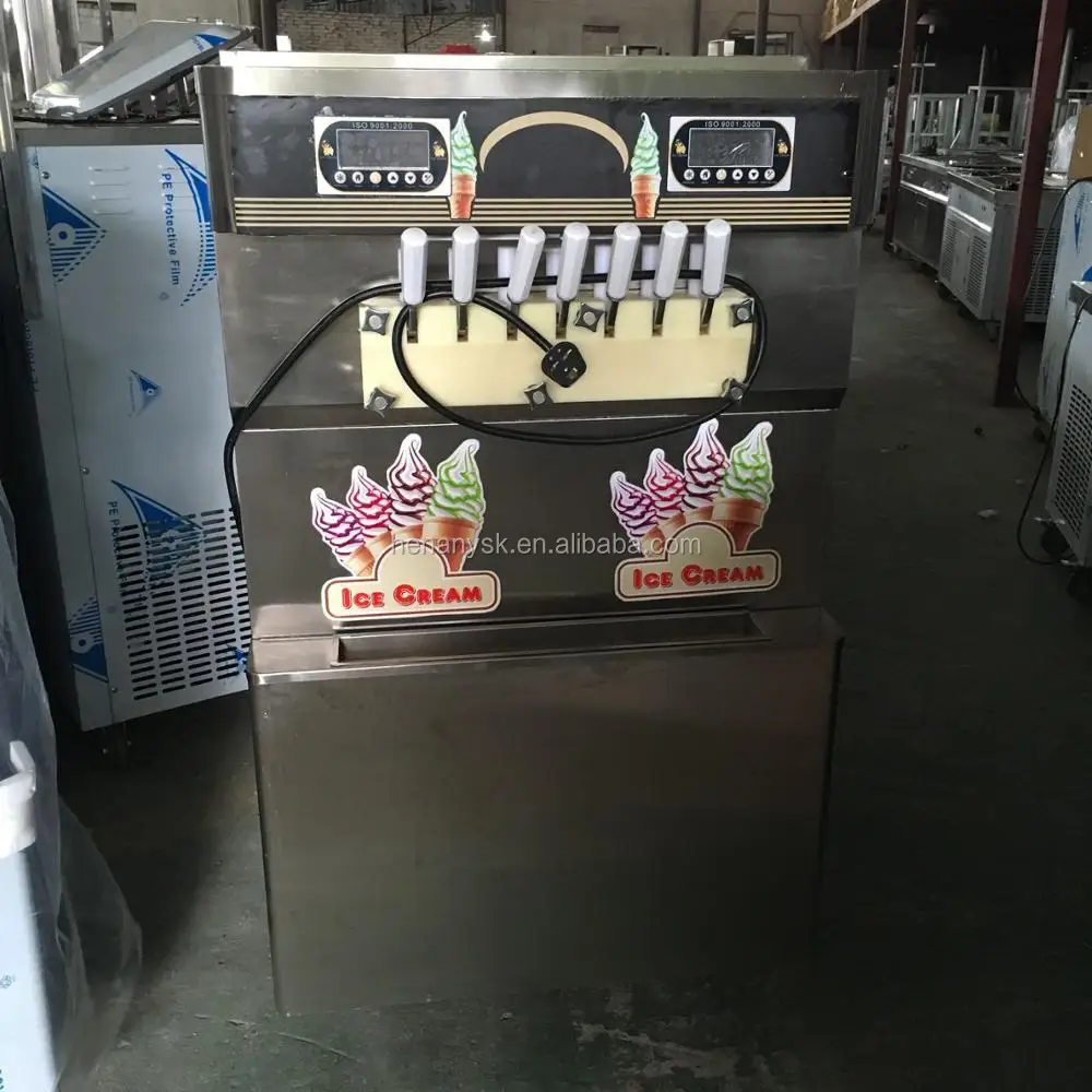 7 Color Soft Serve Ice Cream Making Maker Machine
