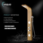 Hotel wall mounted bamboo rainfall head wooden shower wall panels