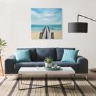 Beach Wall Art Oil Painting on Canvas Seascape Acrylic Painting for Living Bedroom