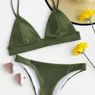girls sexy bikini swim hot selling fashion 2019 deep green swimsuit summer