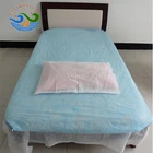 White color disposal medical grade plastic bed sheet with pillow cover