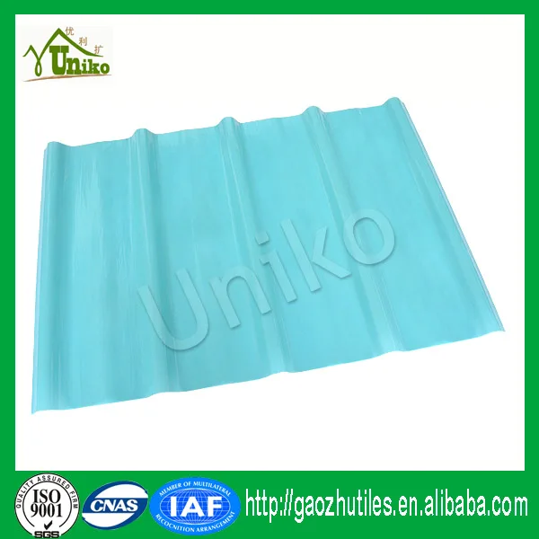 0.8mm 23um anti-aging film excellent weather resistant property anti-ageing high strengh frp sunlight sheet for awning