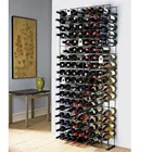144 Bottle Unique Lattice Wall Tall Floor Stand Storage Display Shelving Metal Wine Rack