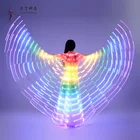 Brighter rainbow led light belly dance isis wings for stage props