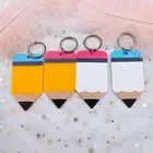 AC1552-3inches Teacher Name Acrylic Pencil Keychain Teacher Appreciation Gift, Tutor, Educator, Backpack Tag
