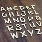Capital letter set plywood Wooden Embellishment DIY Crafts Gift Decoration Child education doodle