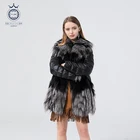Luxury Genuine Natural Plus Size Fox Fur Coat Jacket Winter Women Fur Down Outerwear Coats