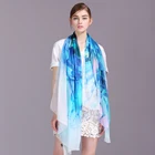 custom printed fabric bulk 70% cashmere 30% silk pashmina shawls