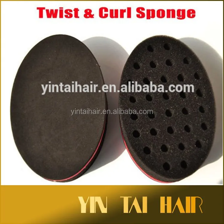 2015熱い販売黒男性ヘアツイストスポンジ理髪スポンジでカスタマイズされたロゴ髪カールスポンジ理髪 問屋・仕入れ・卸・卸売り