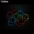 High-grade Hip Hop Glowing Cap EL Wire Flashing Party Hat Dance DJ Props Night fluorescent Cap for Birthday Party Supplies