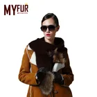Real fur knitted 100% wool winter warm scarf with raccoon fur pompom