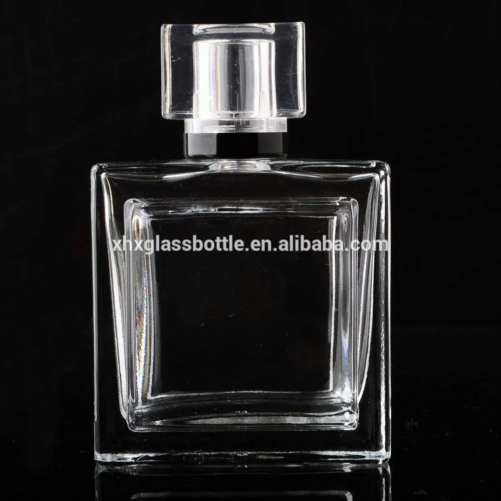 New Customized 50ml Square Perfume Glass Bottle Empty Parfum Cologne