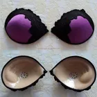 Fashion purple uplift silicone adhesive bra with nipple protective hole