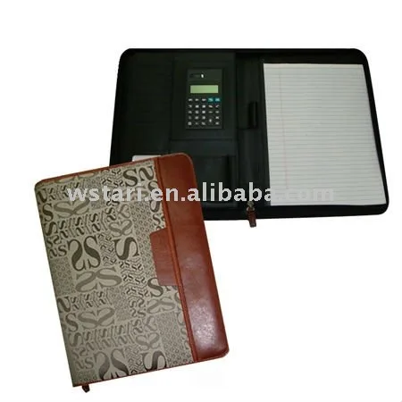 A4 black magnetic writing case portfolio portable office pack