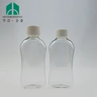 90ml plastic oval clear pet shampoo bottle screw cap for liquid