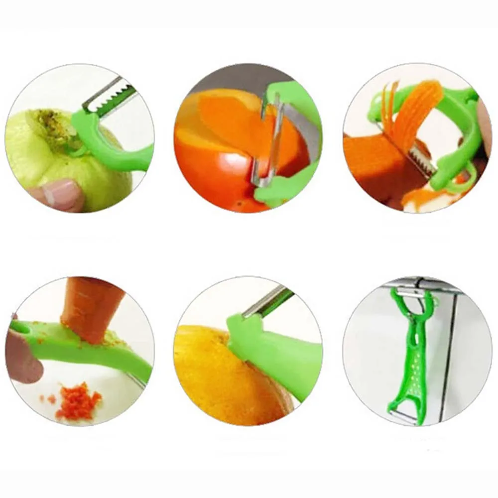 Kitchen Parer Slicer Plastic Vegetable Fruit Turnip Slicers Gadget Helper Peeler Julienne Cutter Slicer Practical Kitchen KC1071