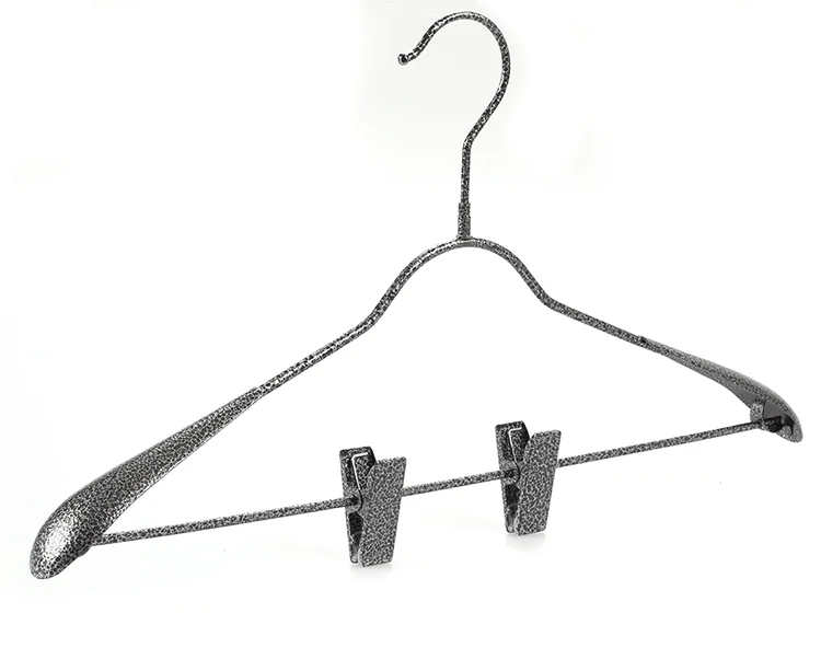 Designer Vintage Antique Surface Metal Clothes Hanger with Clips