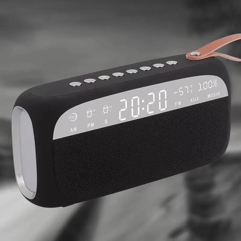 HY-28 mini alarm clock bluetooth speaker with led light - ANKUX.COM
