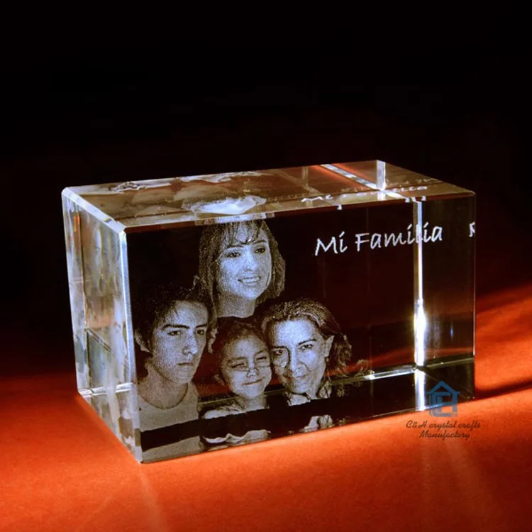laser cut crystal cube3d laser crystal engraving favors for home