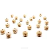 18mm natural custom wooden beads with laser engraved logo