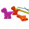5 Pack Lovely Dinosaur Replaceable Chopsticks Training for Child Right Hand Learning Silicone Holder