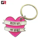 Fashion Sublimation Cute Blank 3D Heart Car Metal Custom Logo Key Chain