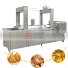 Fully Automatic Propane Gas Electric Samosa Deep Fryer Equipment Dumpling Frying Machine