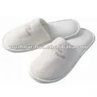High end 100% cotton closed toe hotel terry towel disposable slipper