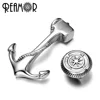 REAMOR Fashion Jewelry 316l Stainless Steel Anchor Connectors Compass Beads Sets Charms For Leather Bracelet DIY Jewelry