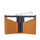 Teen Wallets Wallet Mens Wallet Vertical Fashion Teen Wallets RFID Protection Men's Slim Minimalist Leather Wallet