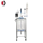 Chemical Reaction Vessel 50l Jacketed Glass Chemical Reactor