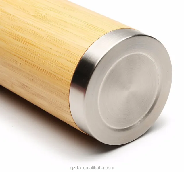 wall vacuum stainless steel drinking travel flask with metal