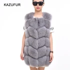 KZ160159 Hot fashion women fur vest real fox fur gilet