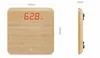 Creative Bamboo Wooden Floor Scales Smart Household Electronic Digital Body Bariatric LED Display Division Value 180 kg