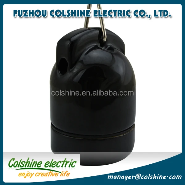 熱い販売の黒の磁器の電球ホルダーe27/電球ソケットe27仕入れ・メーカー・工場